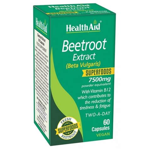 Healthaid Beetroot Extract 750mg 60 Caps E Vitamina Gr