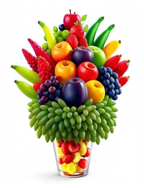 Premium Ai Image A Vase Brimming With A Colorful Assortment Of Fresh