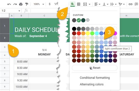 How to☝️ Make a Schedule in Google Sheets - Spreadsheet Daddy