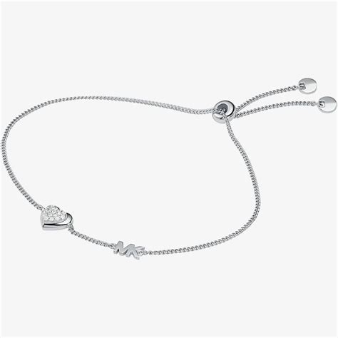 Michael Kors Premium Silver Heart Toggle Bracelet Mkc An T H