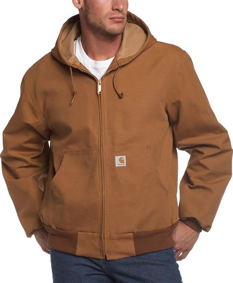 Carhartt Mens Big And Tall Thermal Lined Duck Active Hoodie Jacket J131 At Amazon Mens Clothing