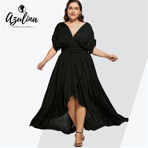 Azulina High Low Plus Size Maxi Flowy Dress High Waist Party Dress