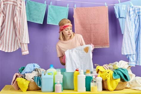 Blonde Housewife With Tomatoes And Cucumbers At Kitchen Stock Photo Image Of Girl Delicious
