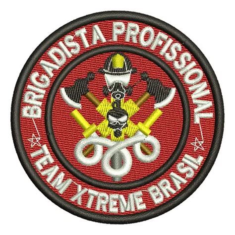 Patch Bordado Brigadista Brigada Profissional Patches Cm