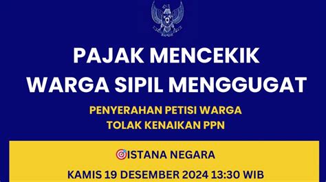 Link Petisi Tolak PPN 12 Persen Lengkap Dengan Alasannya