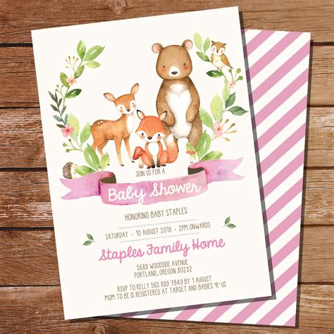 authorshusband: Woodland Baby Shower Invitations