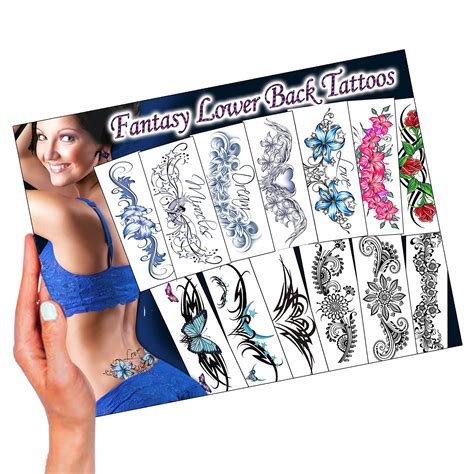 Buy Tramp Stamp Lower Back Tattoos For Women Long Lasting Realistic