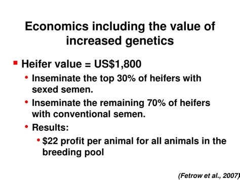 Ppt Opportunities And Challenges With Sexed Semen Powerpoint Presentation Id4395297