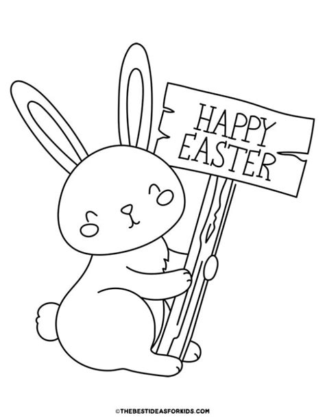 Easter Bunny Coloring Pages Free Printables The Best Ideas For Kids