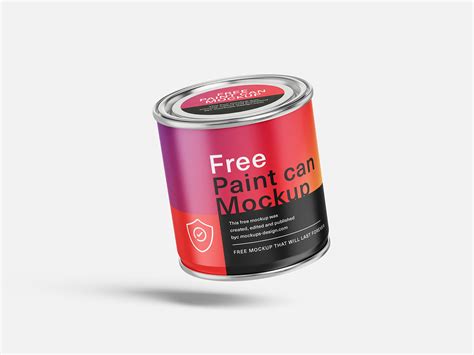 Free Paint Can Mockup Mockups Design