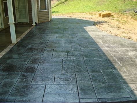 Atlantic Coast Concrete: Stained Porch and Stamped Patio in French Grey ...