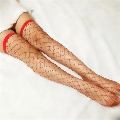 Crystal Fishnet Tights Mesh Pantyhose Rhinestone Nylons Womens Lady