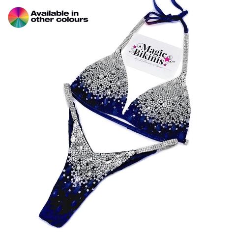 Quick Ship Bikini NPC PCA Lycra With Mixed Crystals Magic Bikinis Custom Competition