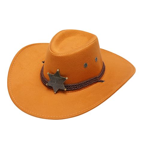 Women Men Cowboy Hat Wide Brim Hexagram Cowgirl Hat Western Hat - Walmart.com