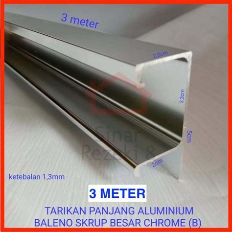 Jual Tarikan Panjang CH Profil Aluminium Frame Handle Lemari Kitchen GP