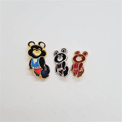 Vintage Soviet Olympic Bear Pins Set of 3 Olympic Pins Made in USSR in 1970s-1980s - Etsy