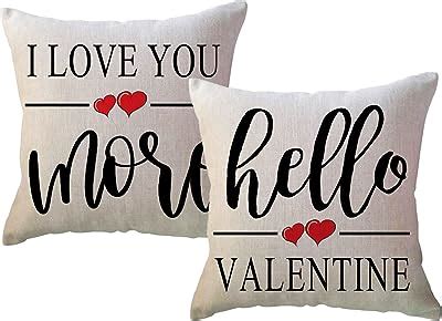 Amazon Lomchen Red Valentines Day Pillow Covers X Inch Hello