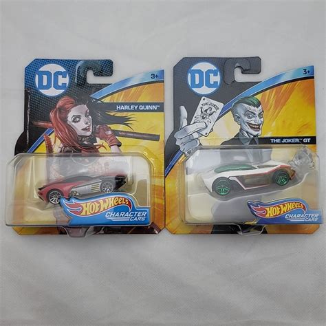 Mattel Other Hot Wheels Dc Character Cars Harley Quinn The Joker Gt Set Poshmark