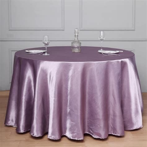 Buy 120 Violet Amethyst Satin Round Tablecloth Pack Of 1 Tablecloth