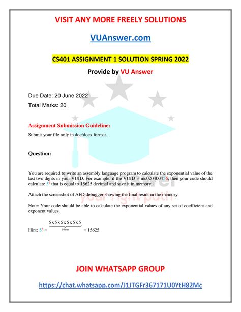 Solution Cs Assignment Solution Spring By Vu Answer Studypool