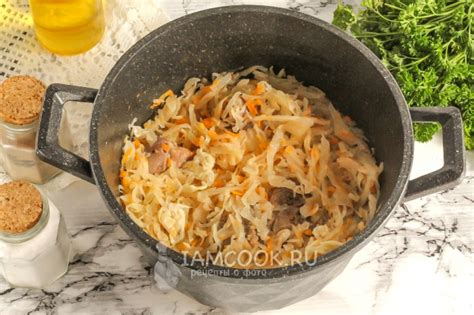 Тушеная баранина с квашеной капустой — рецепт с фото пошагово