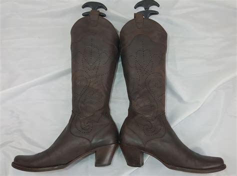 Cowboy boots women, heeled knee high boots, western b… - Gem