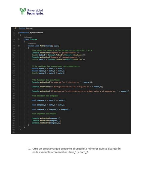 Tarea 1 Métodos Numéricos Crea un programa que pregunte al usuario 2