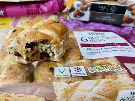 We Compare Hot Cross Buns From Sainsbury S Asda Lidl Tesco Aldi And M S Laura Nightingale
