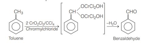 Reagents Used In Etard Reaction I And Stephen Reaction II Are I II