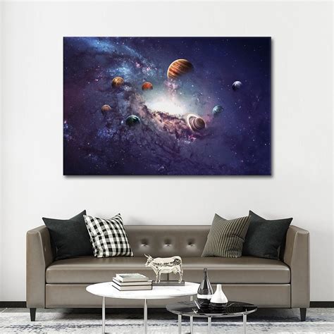 Planets Of The Solar System Canvas Wall Art Space Art Apartment