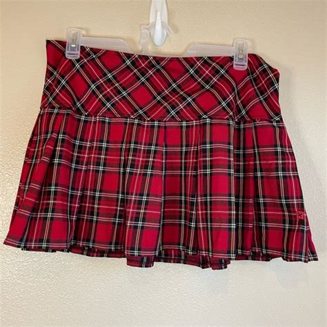 Royal Bones Skirts Royal Bones By Daang Goodman Red Plaid Mini