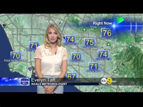 Evelyn Taft On Kcal 9 Weather Newscast On July 8, 2011