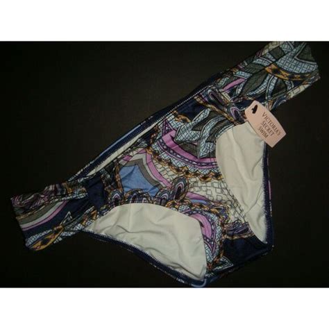 Victoria S Secret Swim Nwt Victorias Secret Xs Bikini Bottom Knockout Paisley Purple Blue