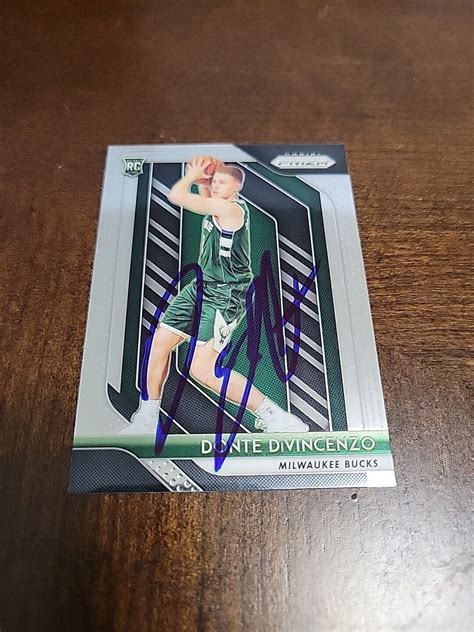 2018 19 Panini Prizm Donte DiVincenzo Autographed Signed Rookie Card RC