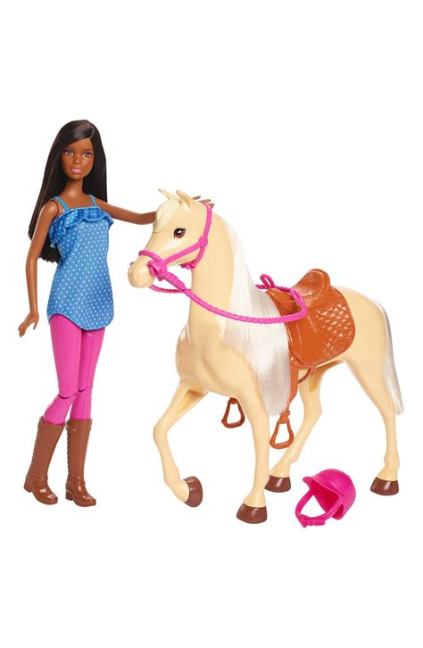 Заказать Куклы и аксессуары Лошадь и кукла Барби Mattel, цвет - cерый ...