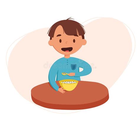 Cartoon Boy Having Breakfast Stock Illustrations 279 Cartoon Boy