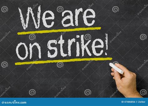 We are on strike stock photo. Image of dark, work, worker - 47486856