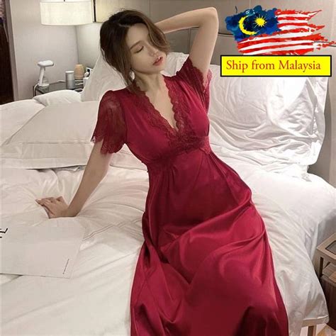 Pyjamas Women Baju Tidur Wanita Sexy Nightwear Night Dress Sleepwear Baju Tido Seksi Pajamas