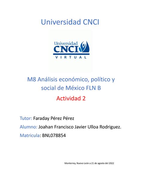 Act Analisis Economico Universidad Cnci M An Lisis Econ Mico