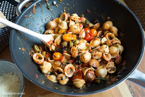 Orecchiette Mit Kirschtomaten Champignons Madame Cuisine