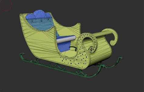 Sleigh Christmas Sleigh 3d Model 3d Printable Cgtrader