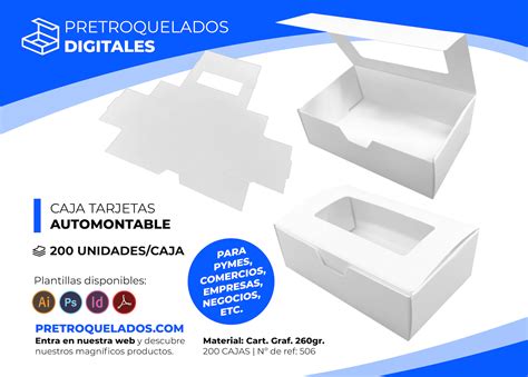 Cajas Tarjetas Automontables 200 Ud PRETROQUELADOS