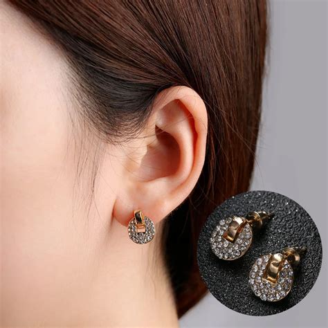 1 Pair New Hot Fashion Women Lady Elegant Crystal Rhinestone Ear Stud