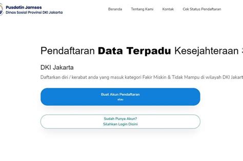 Cara Daftar DTKS Jakarta Agar Jadi Penerima Bansos 2022 Ini Syarat