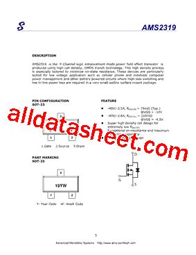 AMS2319 데이터시트 PDF Advanced Monolithic Systems Ltd