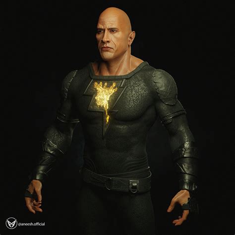 Artstation Black Adam Dwayne Johnson Movie Replica Realistic 3d