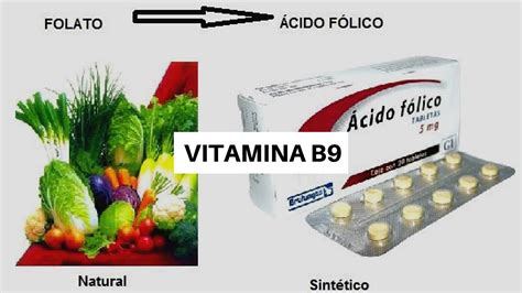 Vitamina B9 o ácido fólico YouTube