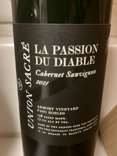 Union Sacr Armory Vineyard La Passion Du Diable Cabernet Sauvignon