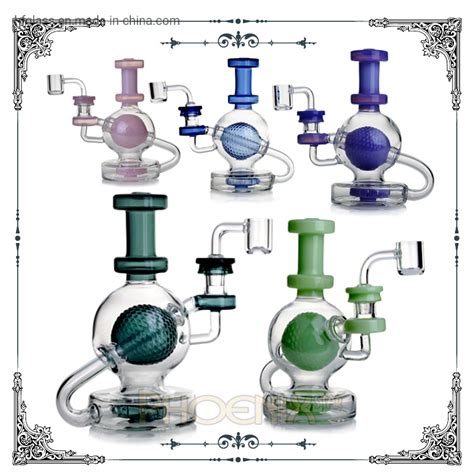 Inches Showerhead Perk Mixed Colors Round Base Recycler Oil Dab Rig