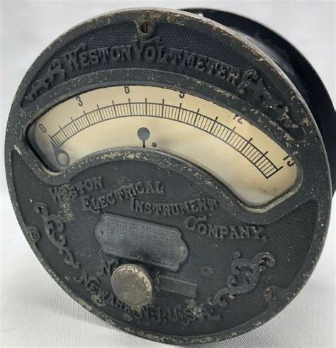 S Weston Electrical Instrument Co Large Voltmeter Gauge Steampunk